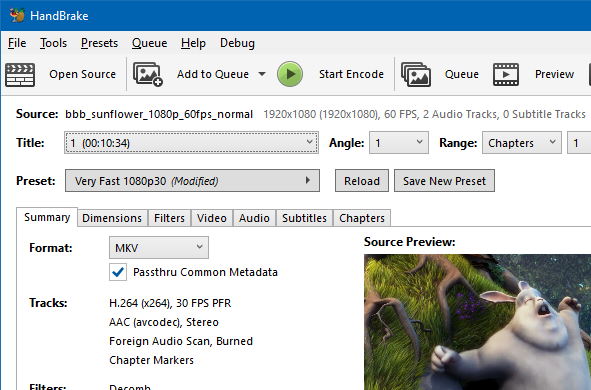 Real HandBrake UI