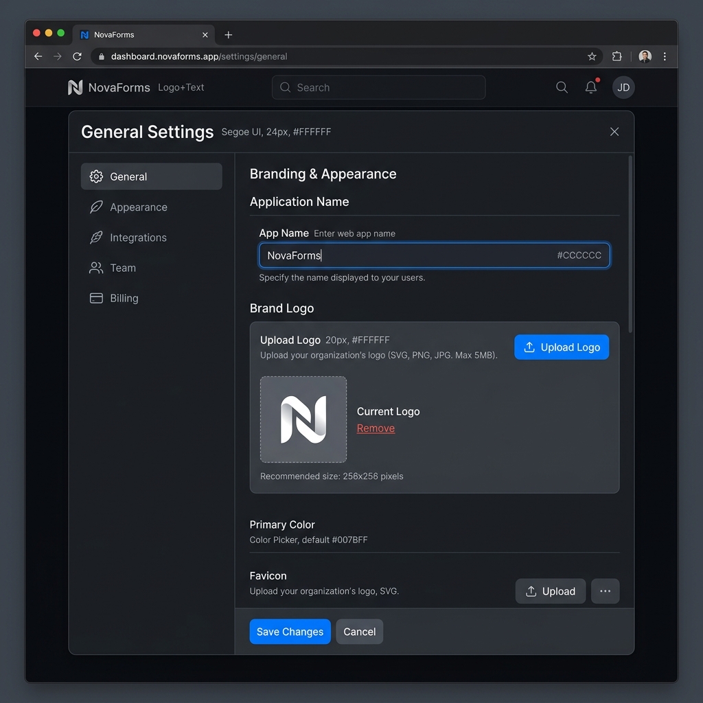 Personalized settings screen
